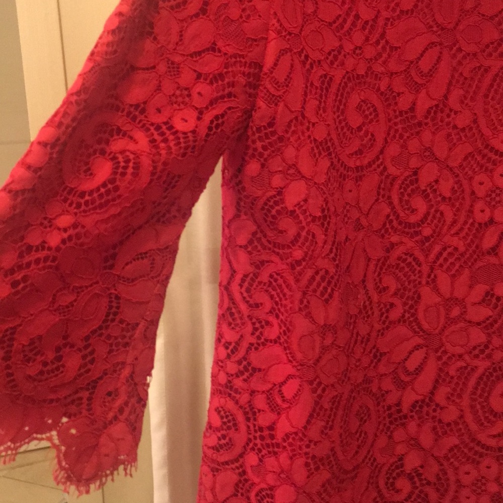 Dolce & Gabbana girls red lace dress - Picture 4 of 8